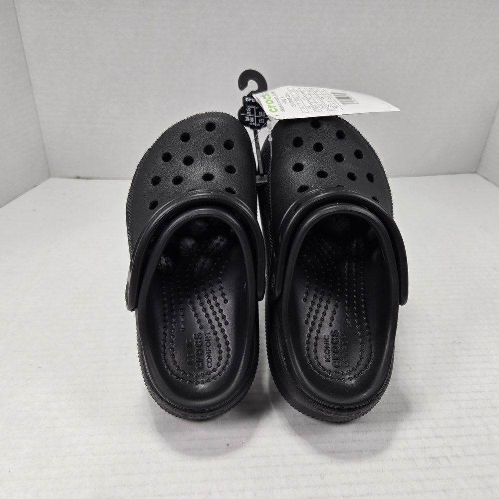 CROCS Unisex Classic Cutie Clog Black Slip-on Sandals Size C12 Toddler - Picture 1 of 10
